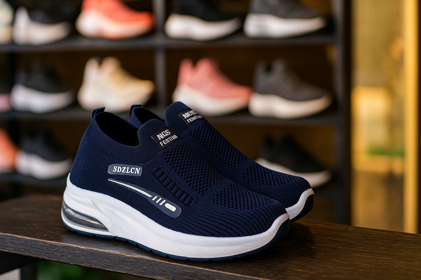 Blue Sports Shoes | Lightweight Running Shoes | Jump Sole Joggers | Washable Joggers with Grip Sole