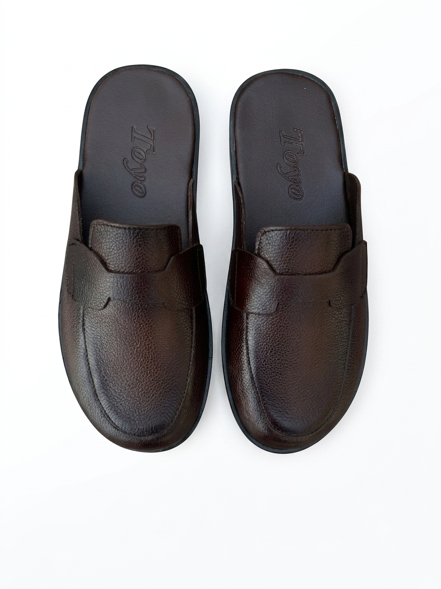 H-22 | Coffee Brown Grain Leather Slip-On