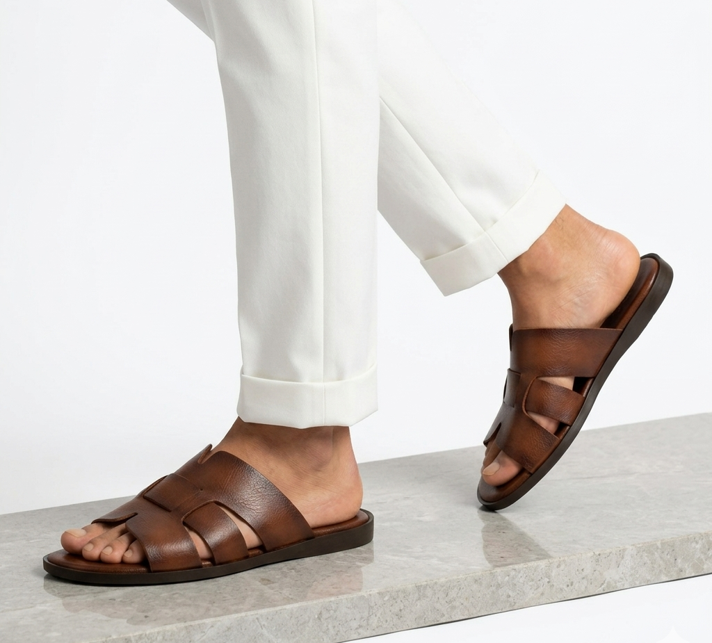 Jasper - Mens Leather Slippers