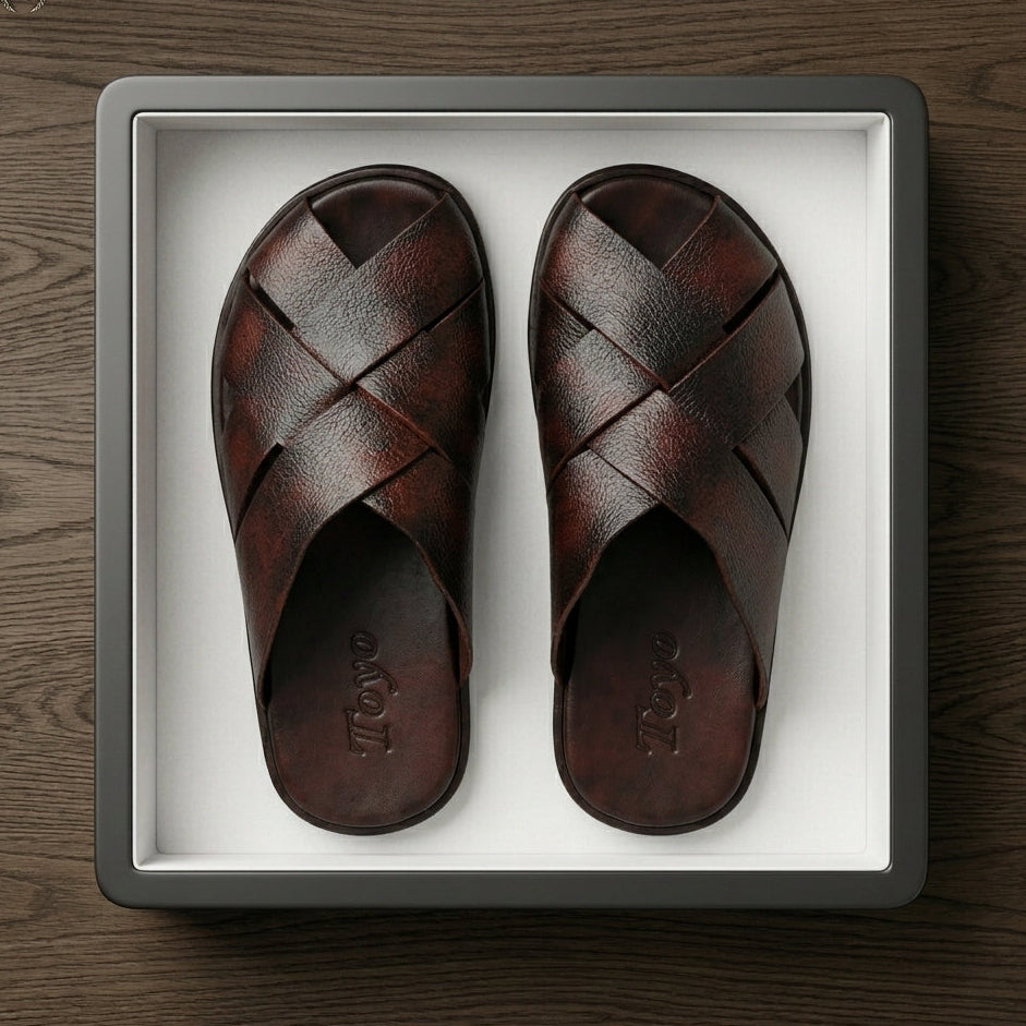 Leather Strap Slip-On | Dark Coffee Brown