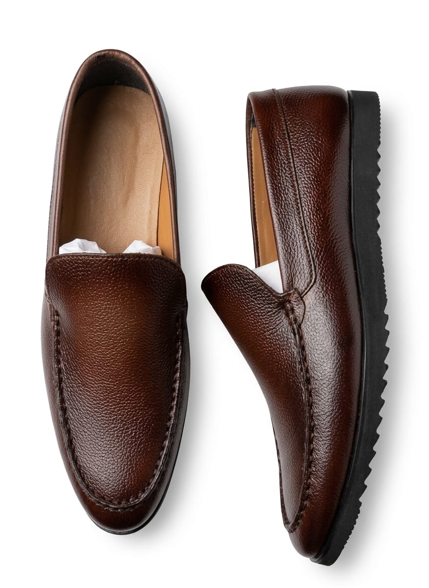 Piana Leather Loafers | Wrinkle-Free Premium Grain Leather