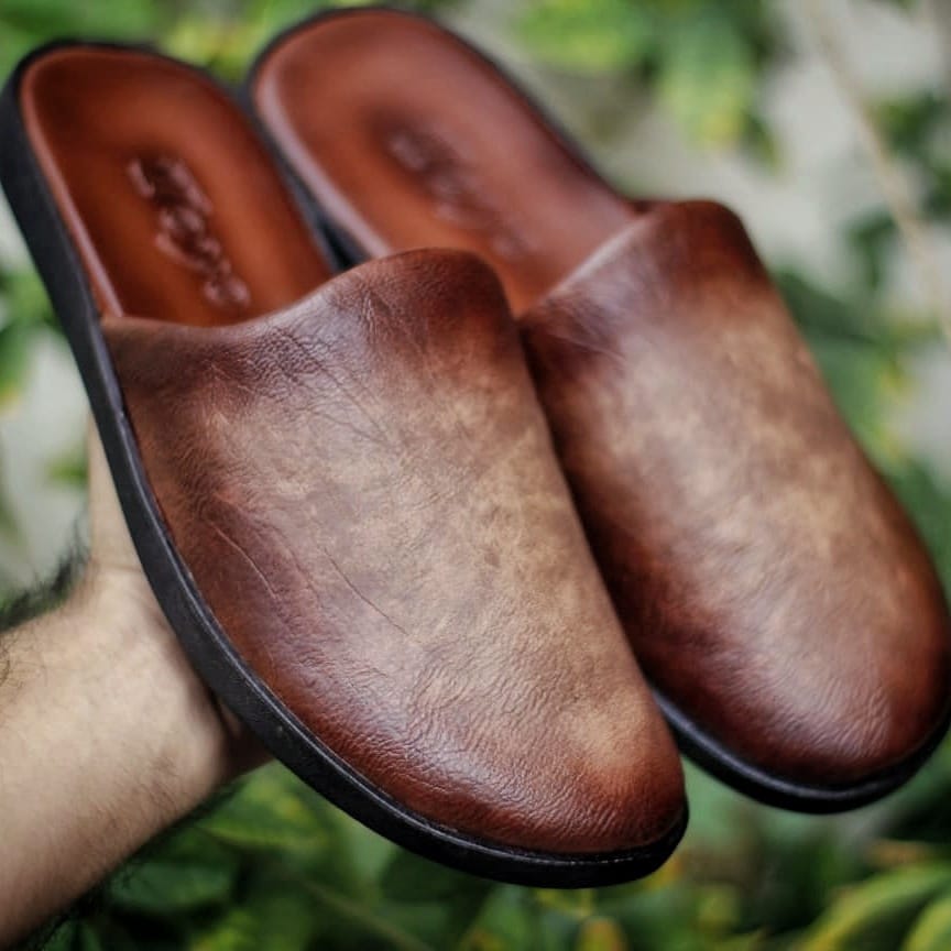 Soft Medicated Mules for Men | Slip-On | Light Weight Backless Mules for Men | Medicated Slippers for Men