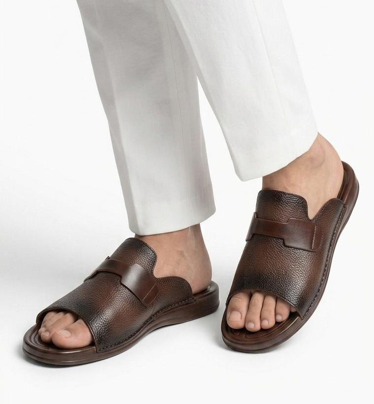 Lisbon Slides | Soft Grain Leather | Lightweight