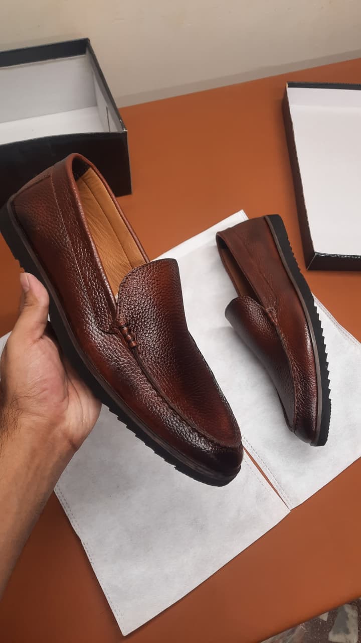 Piana Leather Loafers | Wrinkle-Free Premium Grain Leather