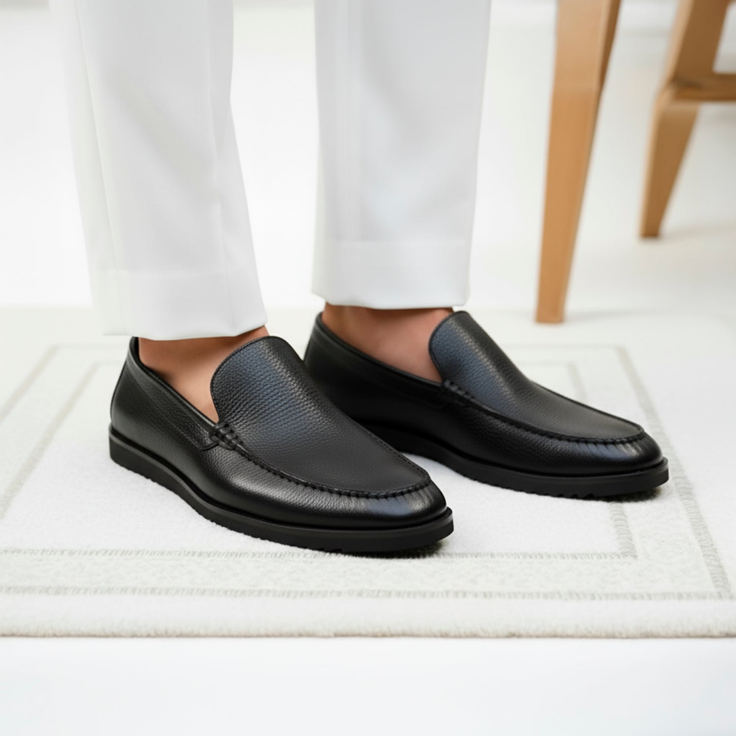 Piana Leather Loafers | Wrinkle-Free Premium Grain Leather