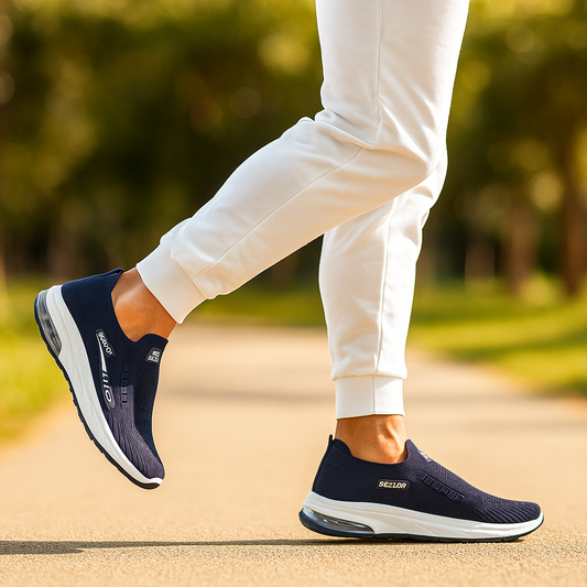 Blue Sports Shoes | Lightweight Running Shoes | Jump Sole Joggers | Washable Joggers with Grip Sole