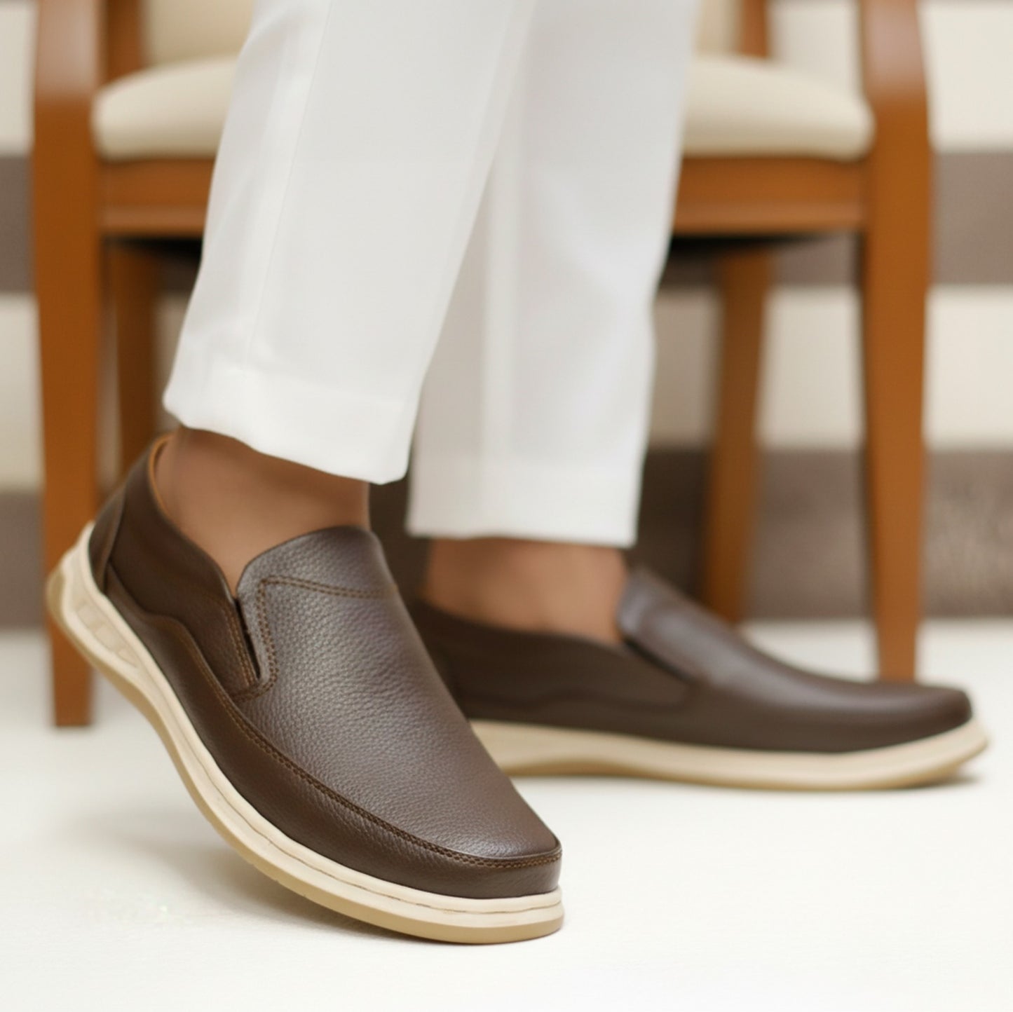 Casual Leather Shoes | Soft & Medicated