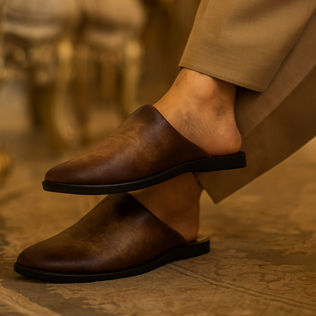 Soft Medicated Mules for Men | Slip-On | Light Weight Backless Mules for Men | Medicated Slippers for Men