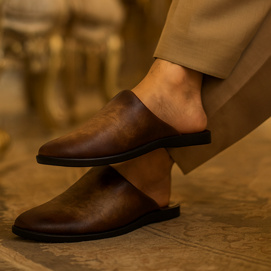 Soft Medicated Mules for Men | Slip-On | Light Weight Backless Mules for Men | Medicated Slippers for Men