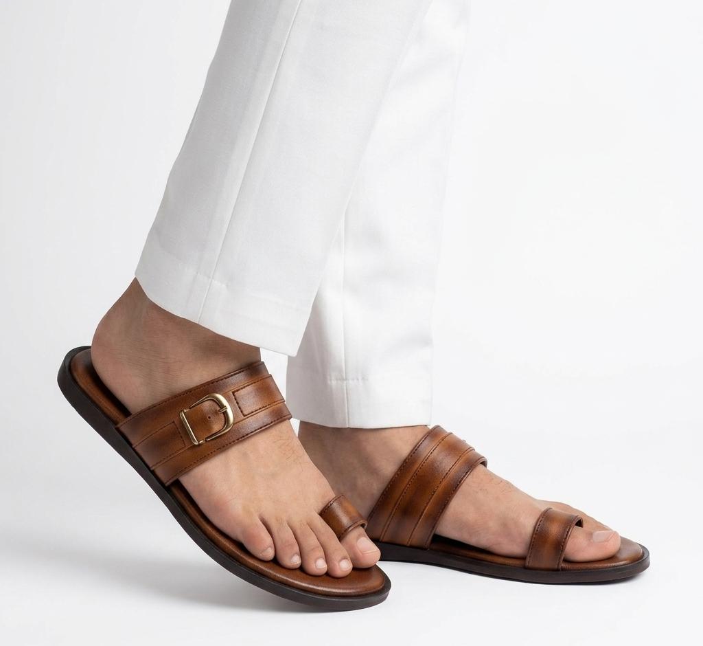Classic Leather Slipper for Men | V-14