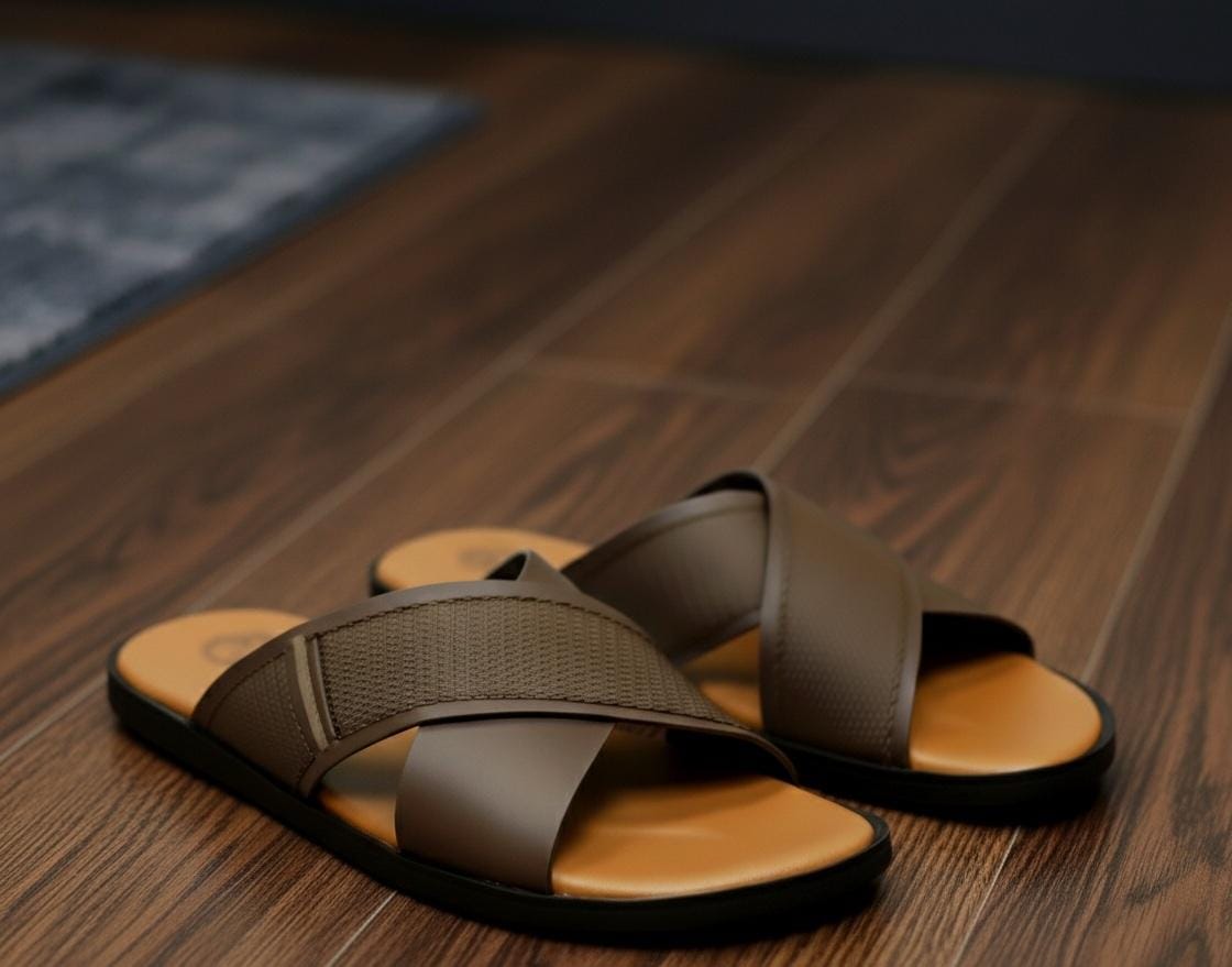 Cross Belt | Mens Slippers
