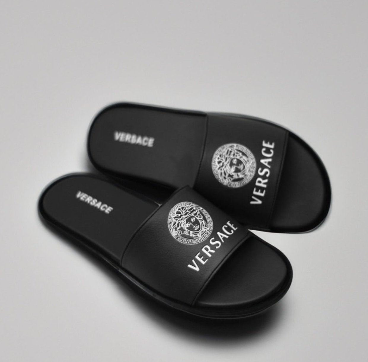 Versace Mens Slide Gray