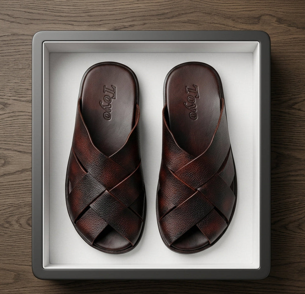 Leather Strap Slip-On | Dark Coffee Brown