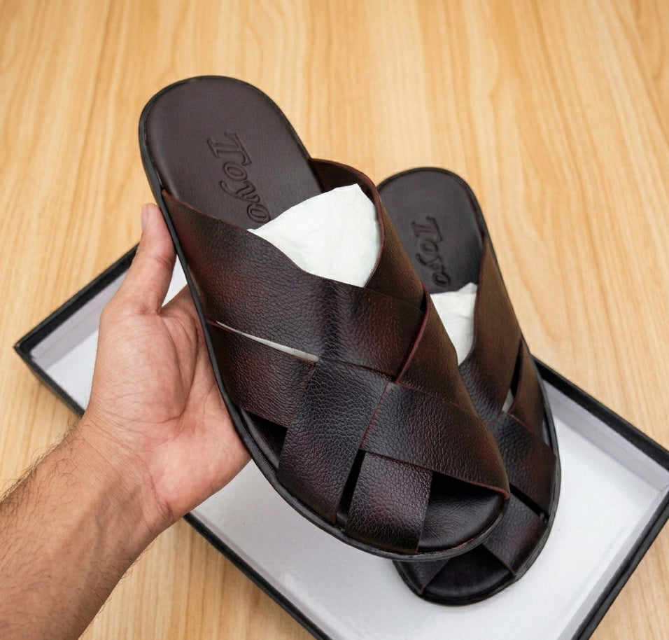 Leather Strap Slip-On | Dark Coffee Brown