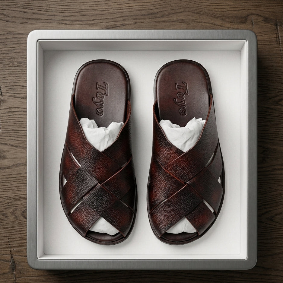 Leather Strap Slip-On | Dark Coffee Brown
