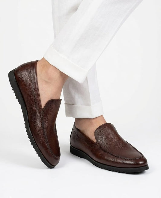 Piana Leather Loafers | Wrinkle-Free Premium Grain Leather