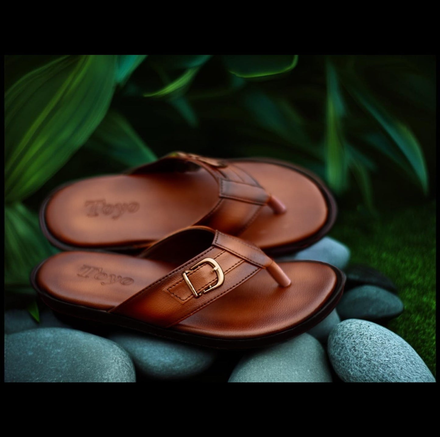 Premium Leather Slippers for Men | V-8