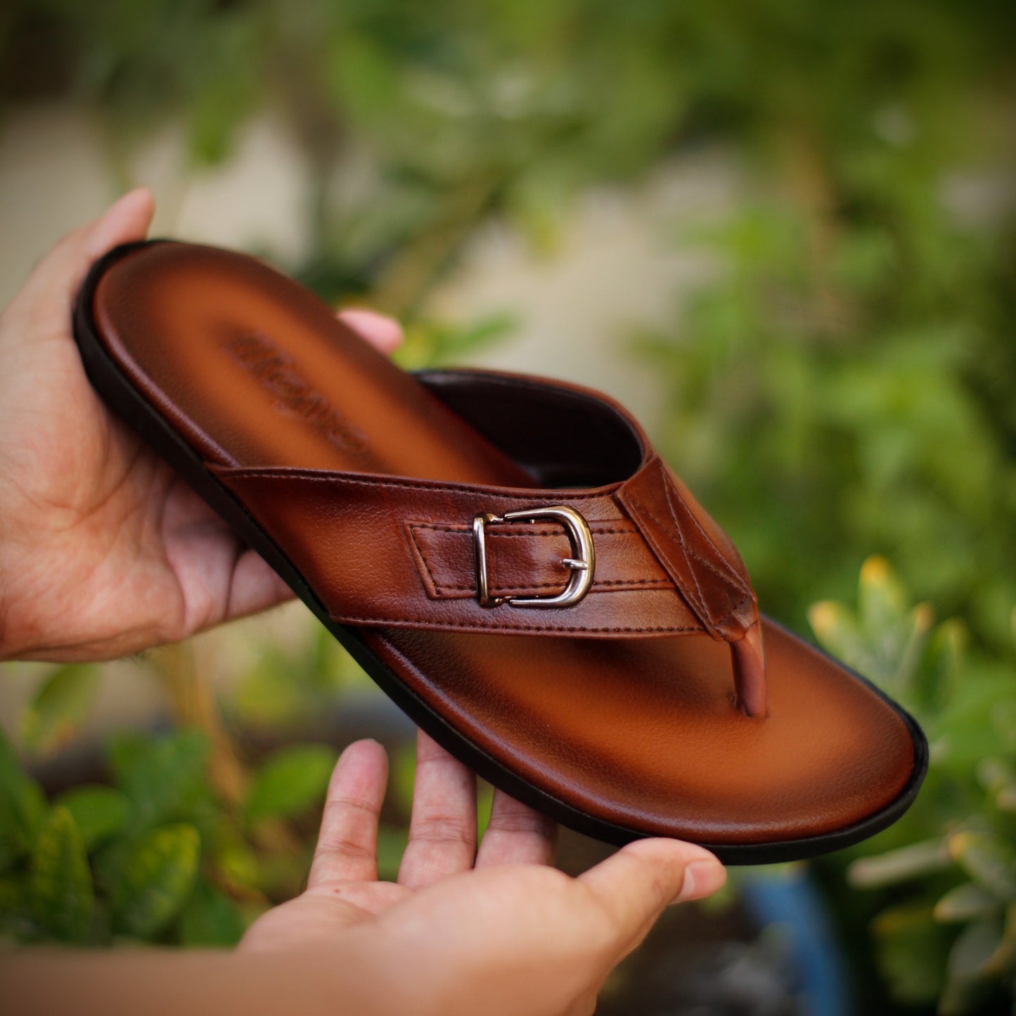 Premium Leather Slippers for Men | V-8