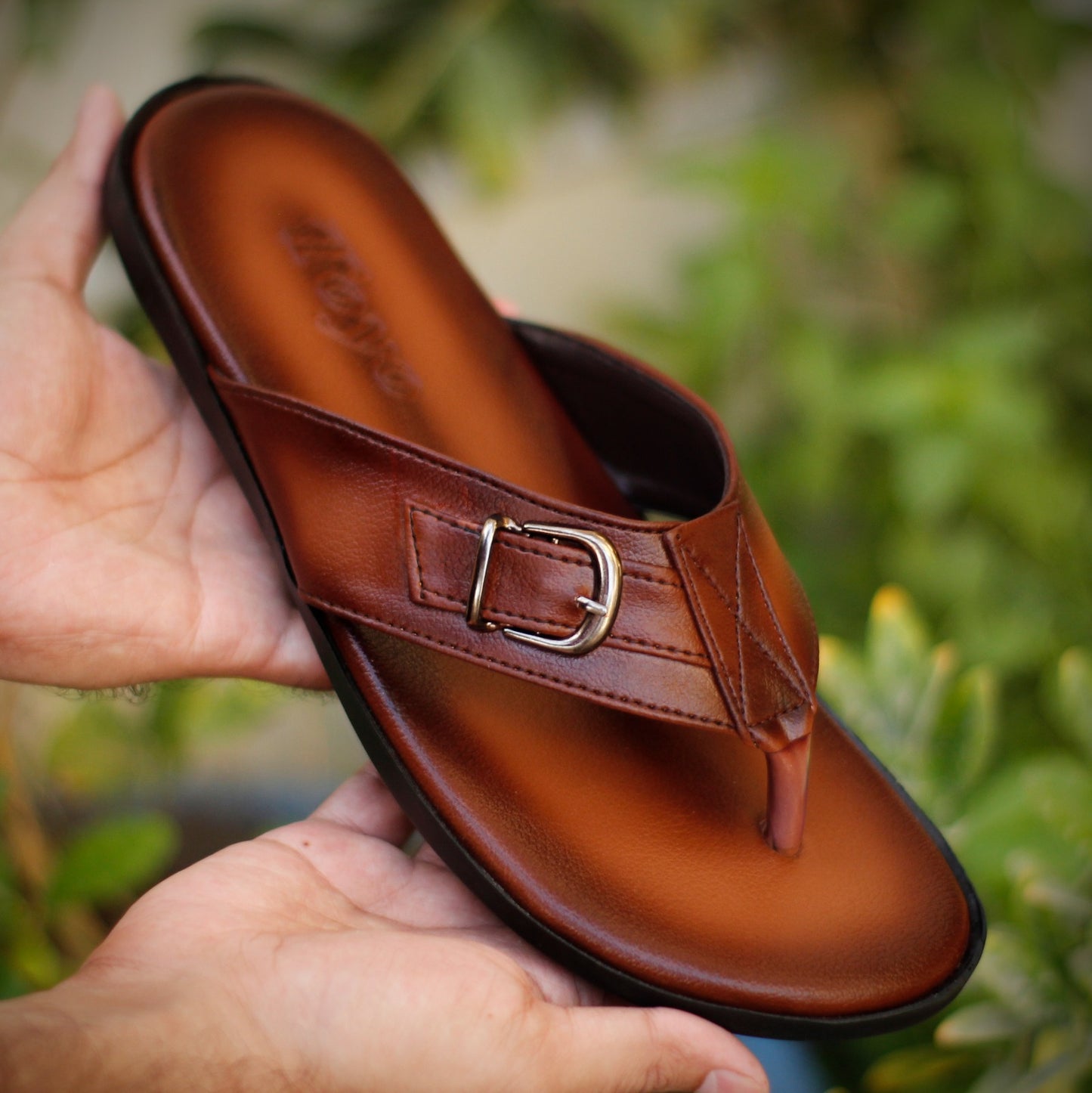 Premium Leather Slippers for Men | V-8