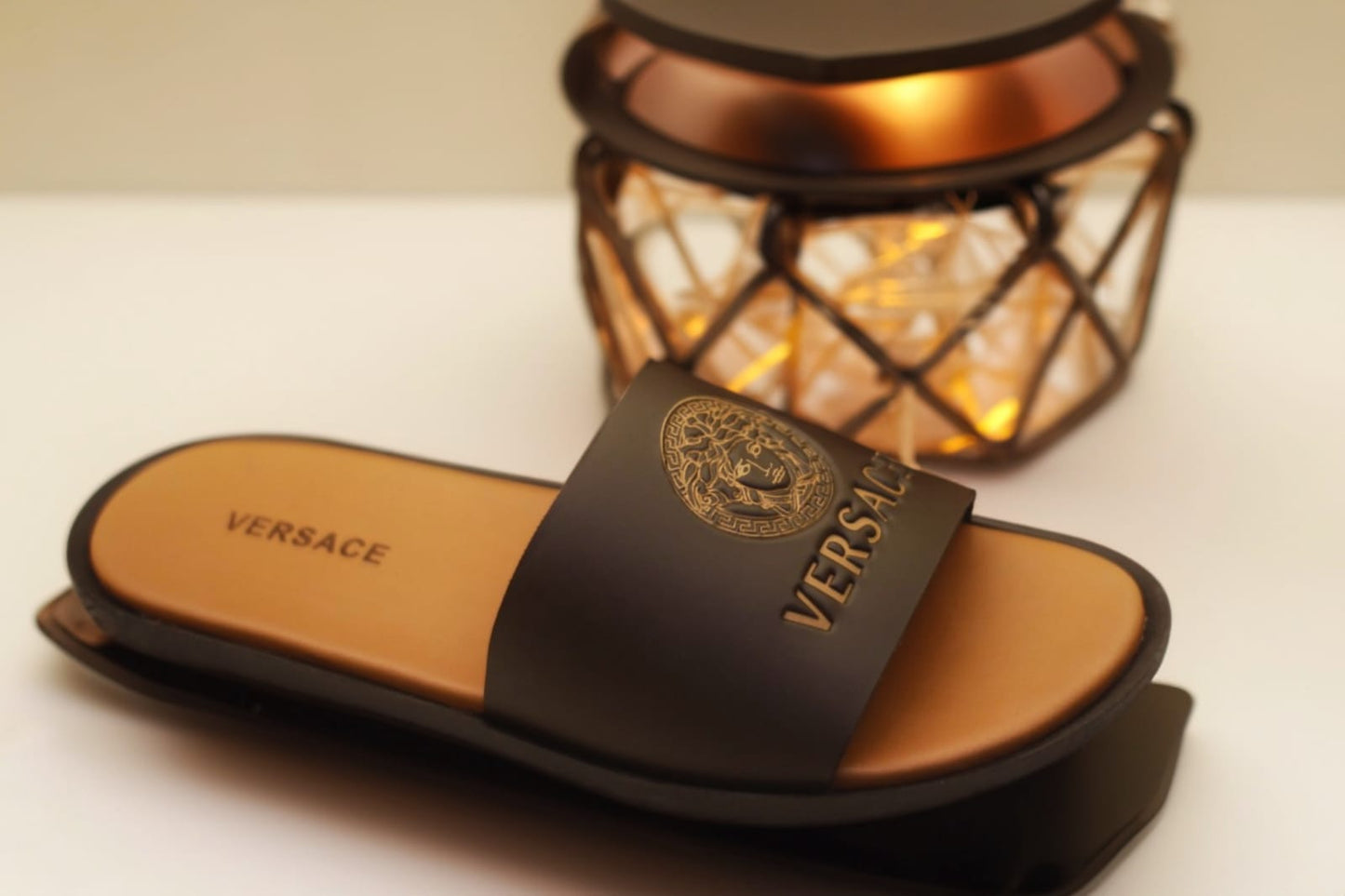 Versace Men's Slide Brown