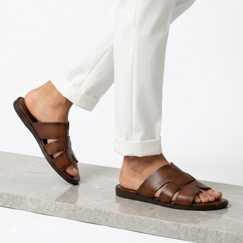 Jasper - Mens Leather Slippers